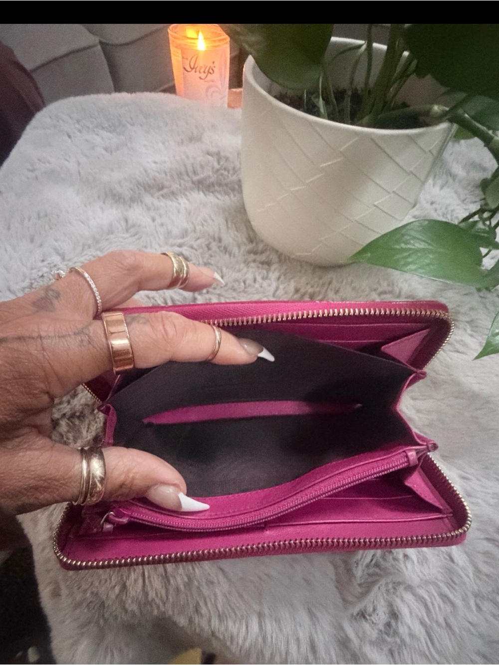 Gucci Patent Leather Zip Wallet - Raspberry Pink - Picture 5 of 7